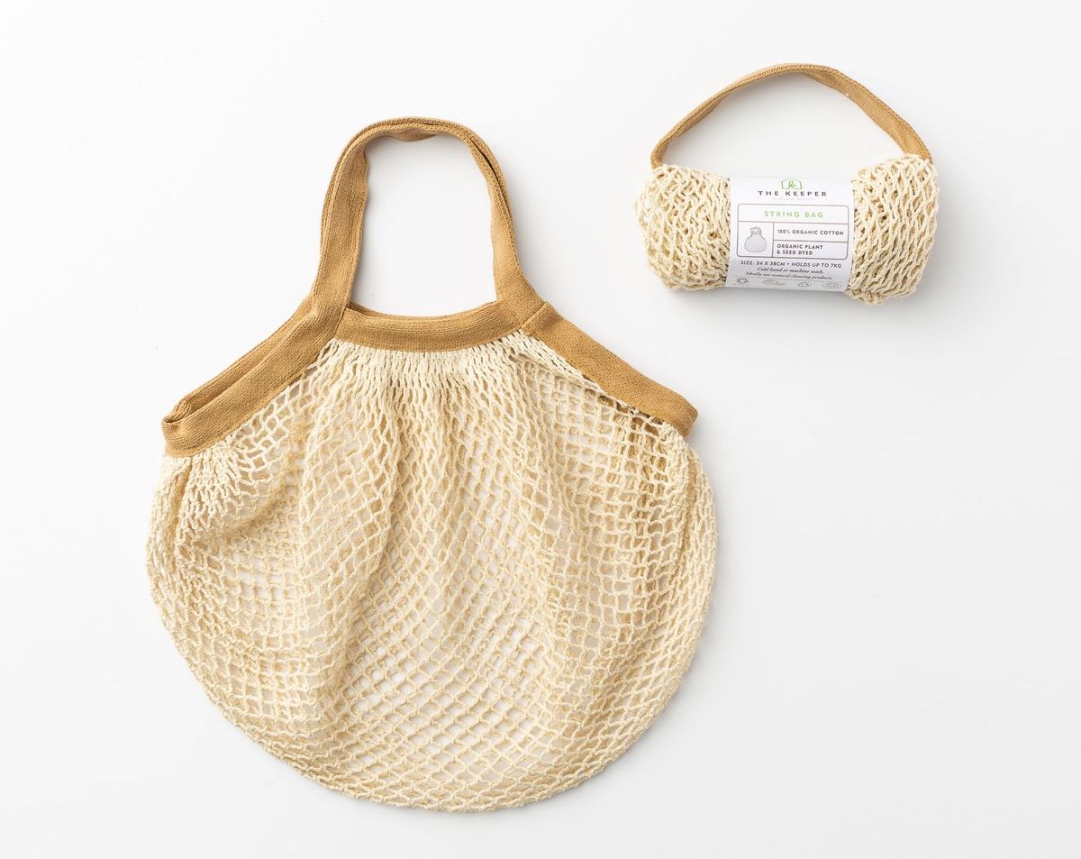 オーガニック草木染ストリングエコバッグ