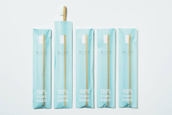 プラスチックの使用を80％削減した竹歯ブラシ「MiYO-organic」 ホテル