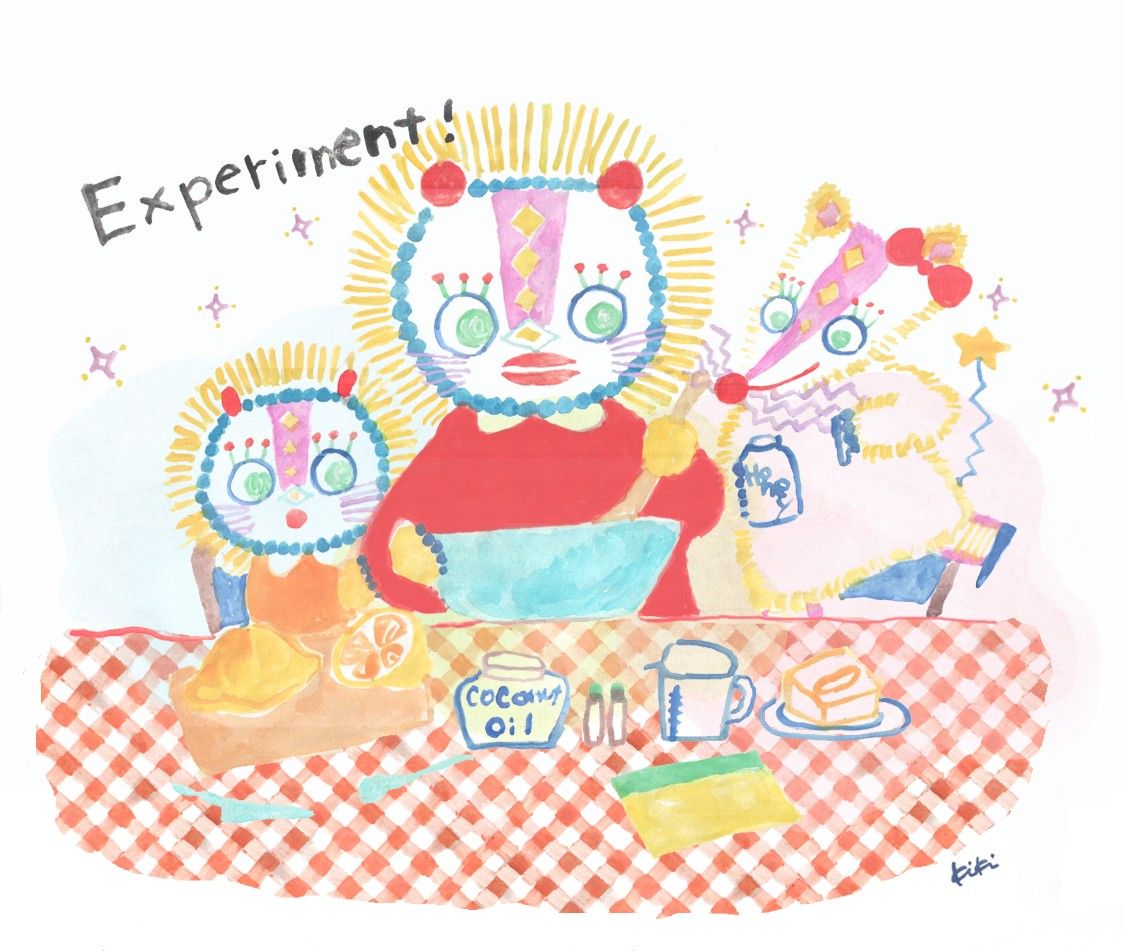 石鹸を手づくりしているイラスト