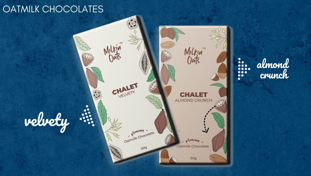 「Chalet Velvety」と「Almond Crunch」のパッケージ