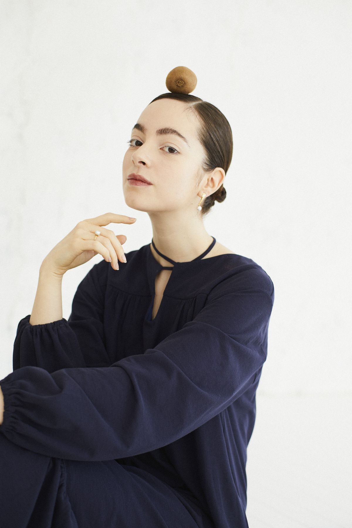 ドレス（フリーサイズ、白/ネイビー/ピンクベージュ/ライトブルー）