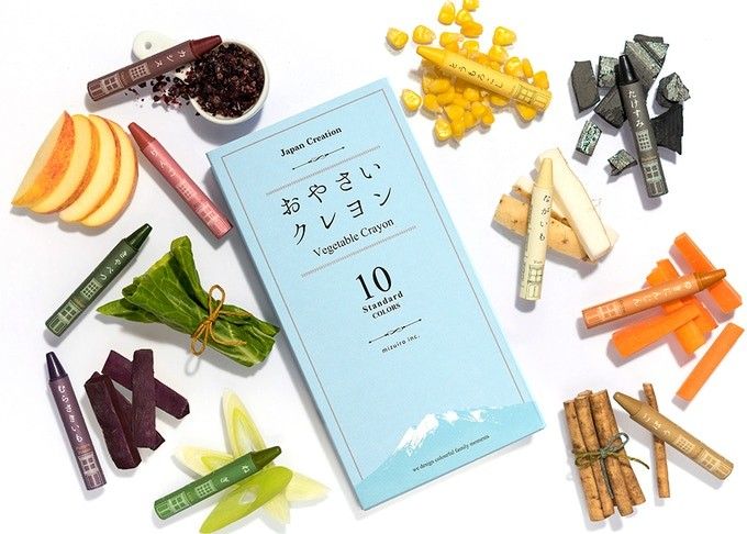 規格外の野菜と米油からつくる「おやさいクレヨン」が「Kickstarter
