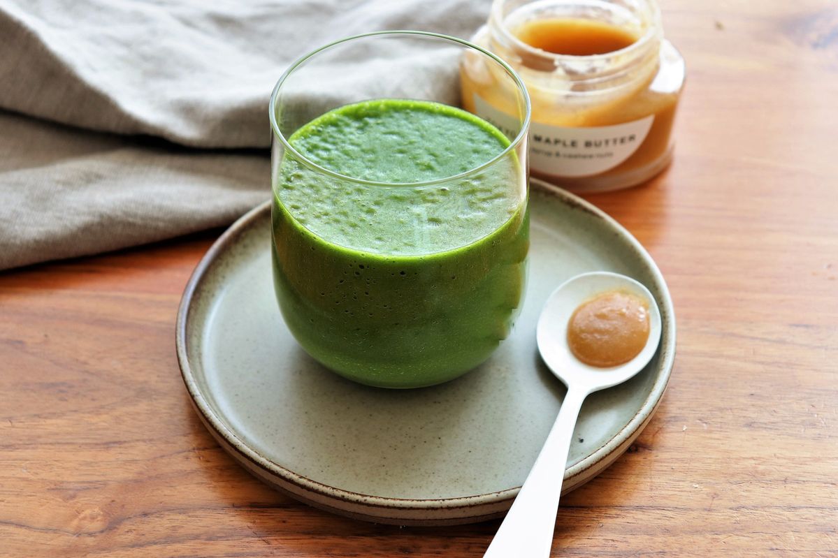 スムージーにちょい足しメープルバター
