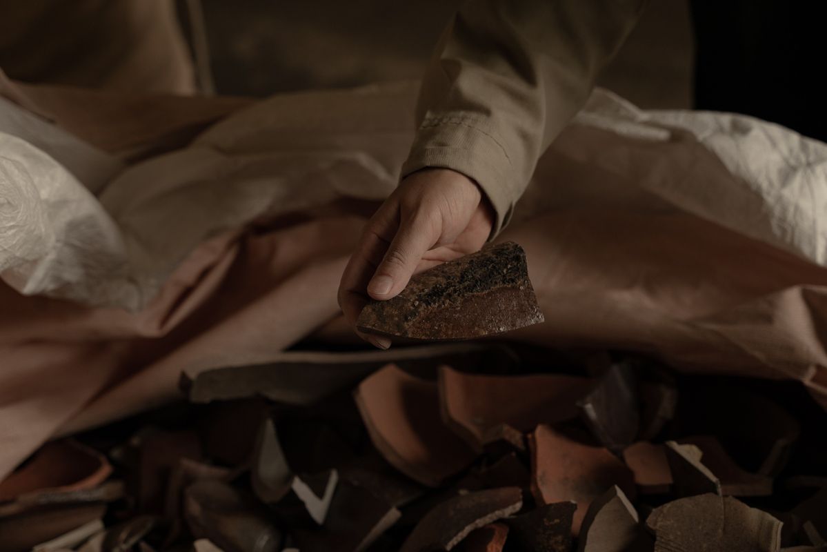 廃棄される備前焼