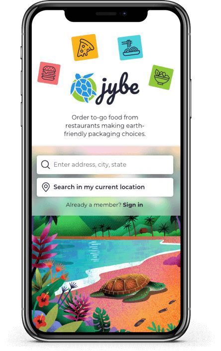 テイクアウト容器のサステナビリティを評価するアプリ「JYBE」