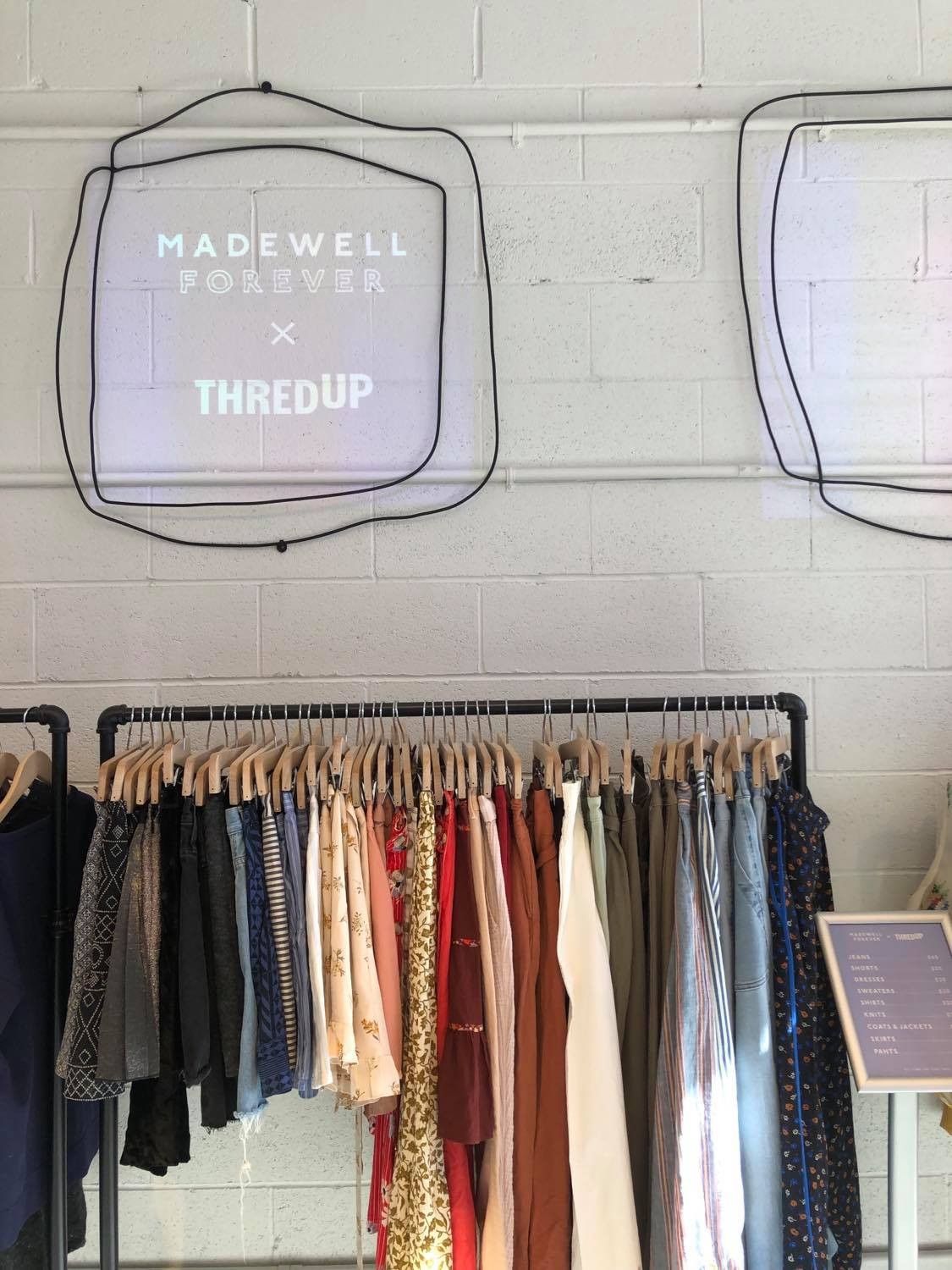 thredUPとMadewellのポップアップストア④