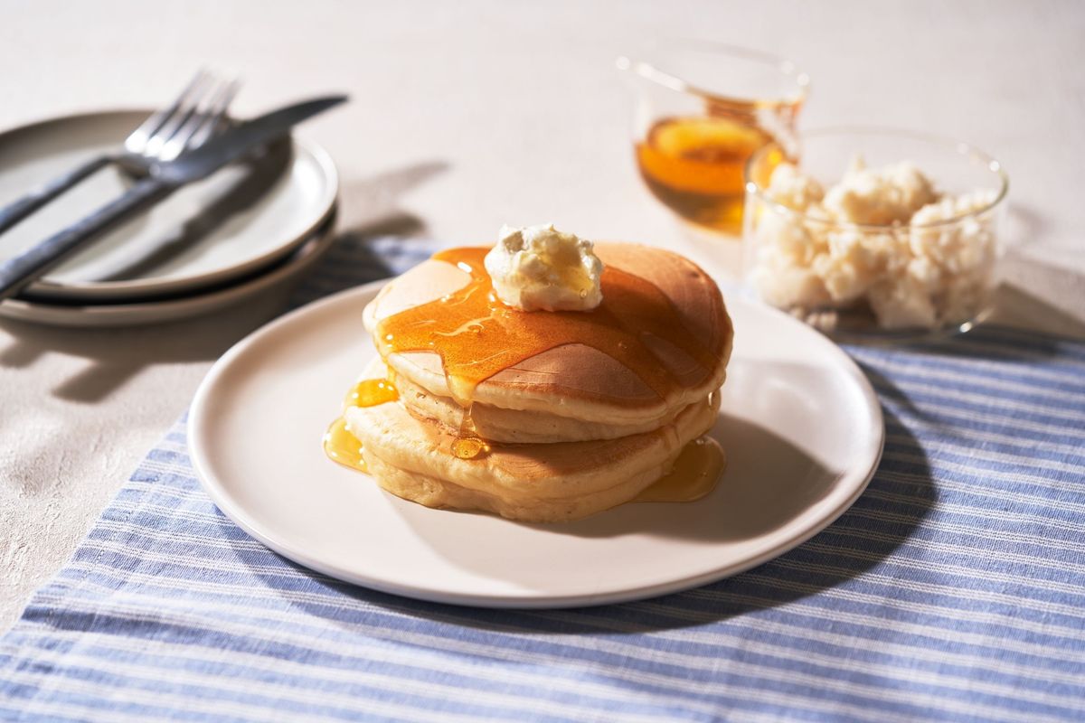 焼き上げられたおからパンケーキ