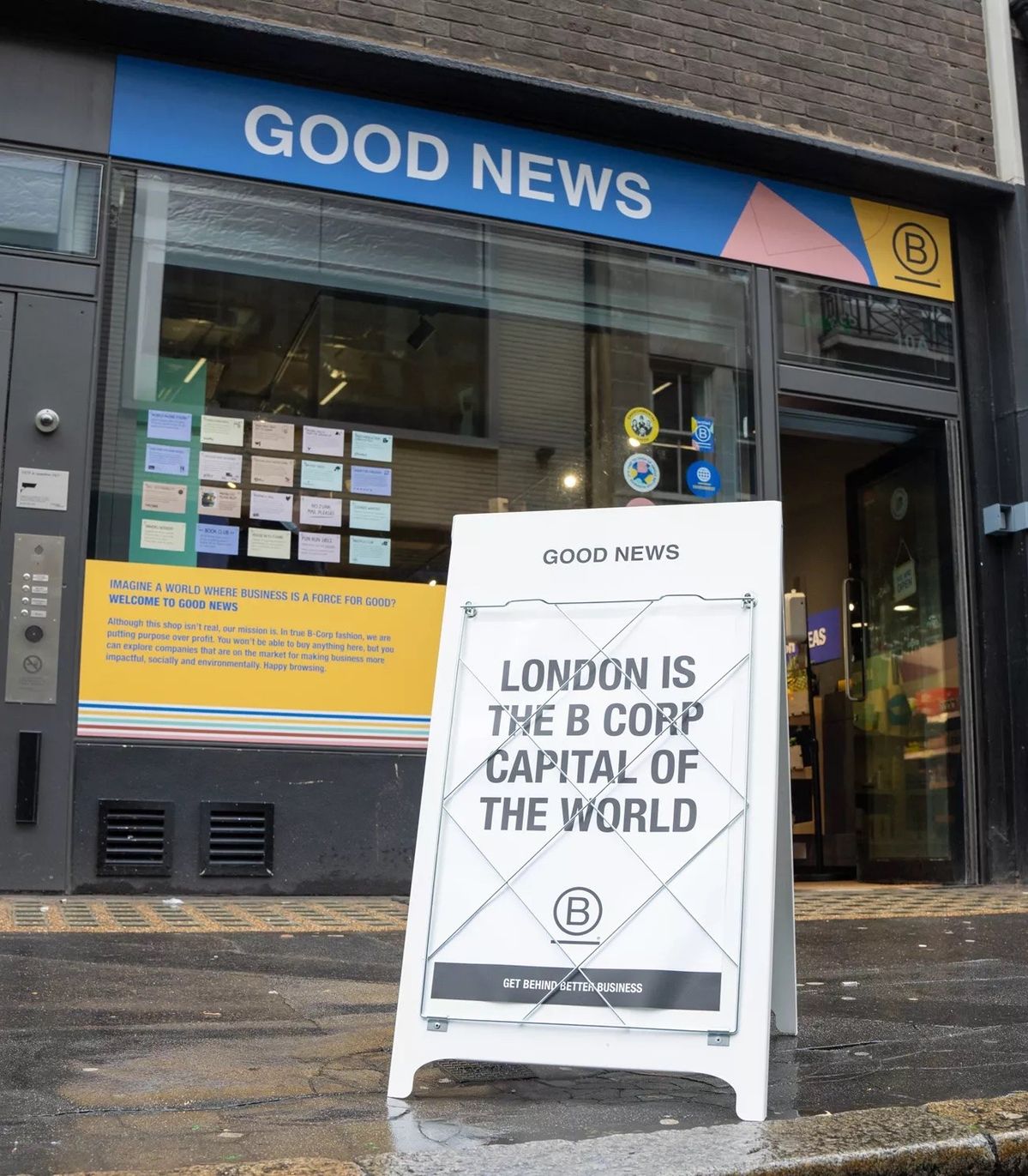 ロンドンにオープンしたB Corp（Bコープ）のポップアップストア「GOOD NEWS」