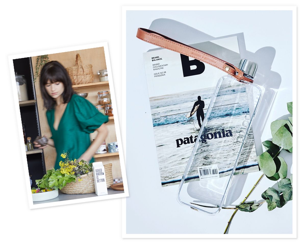 真俯瞰から撮影した「memobottle」のスリムボトル