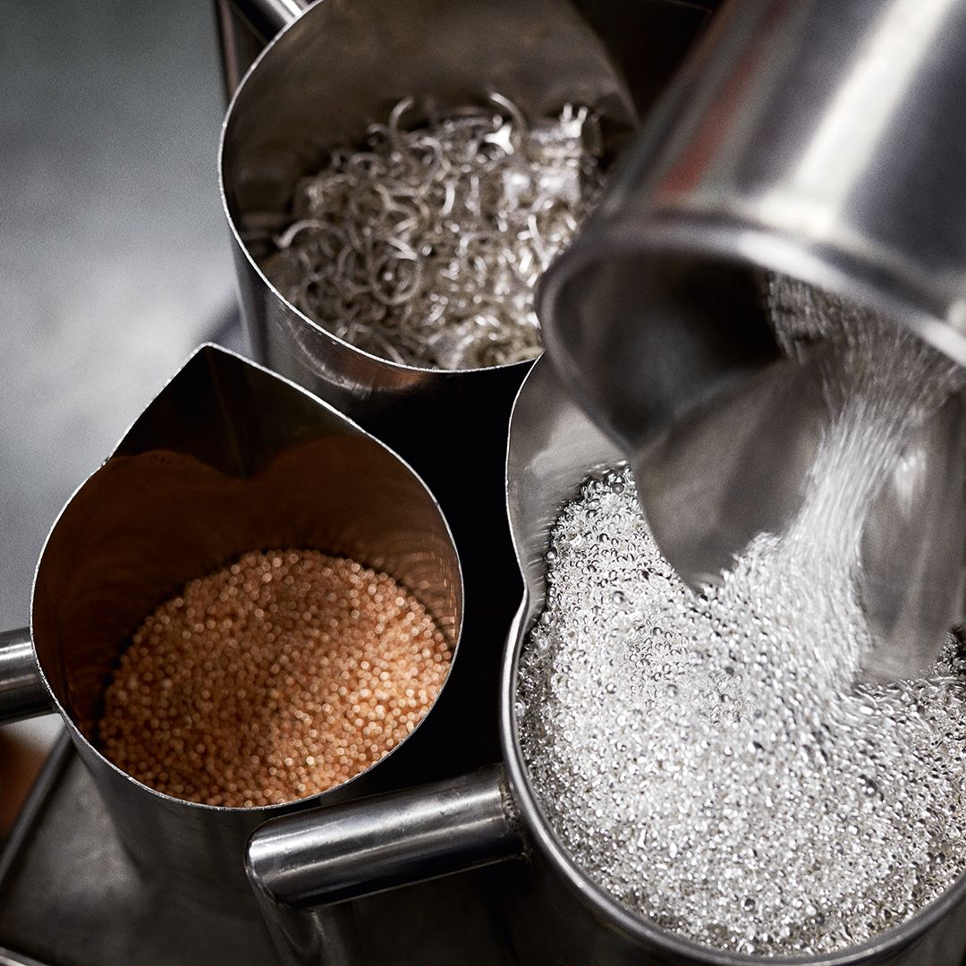 シルバーとゴールドの素材