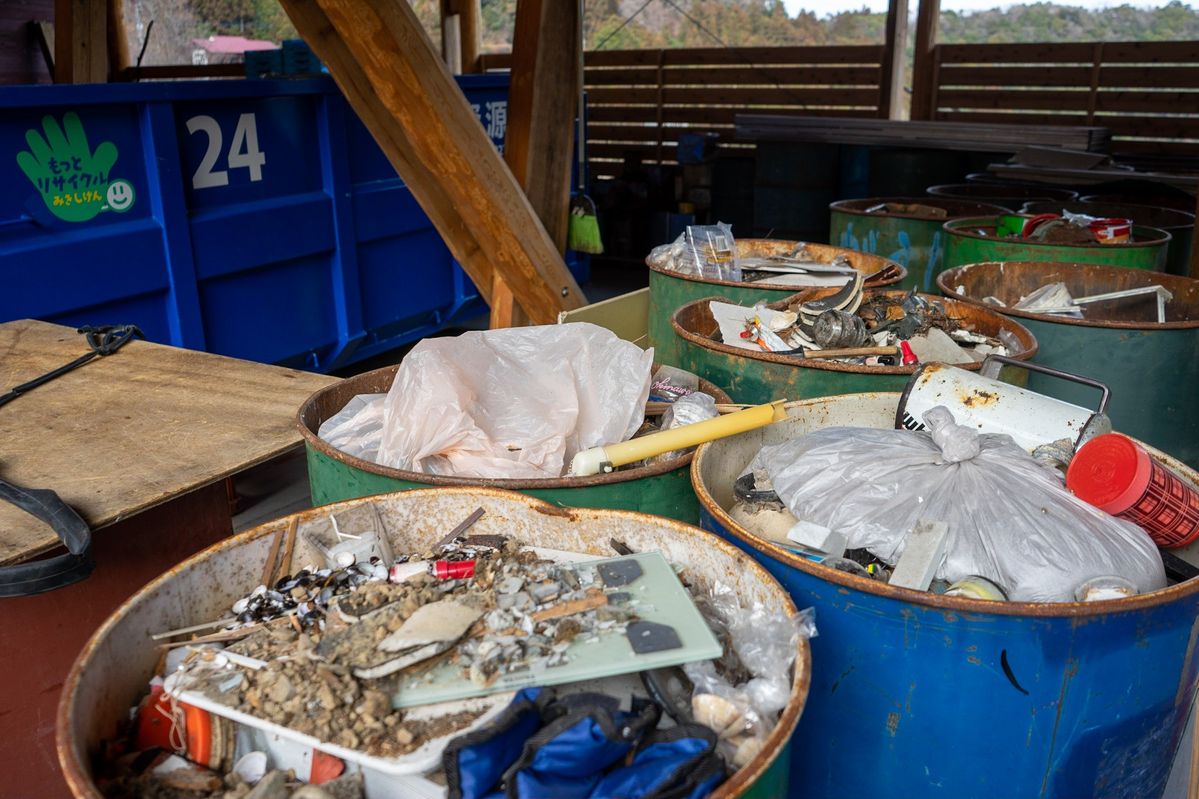 45種類に分別されたごみ