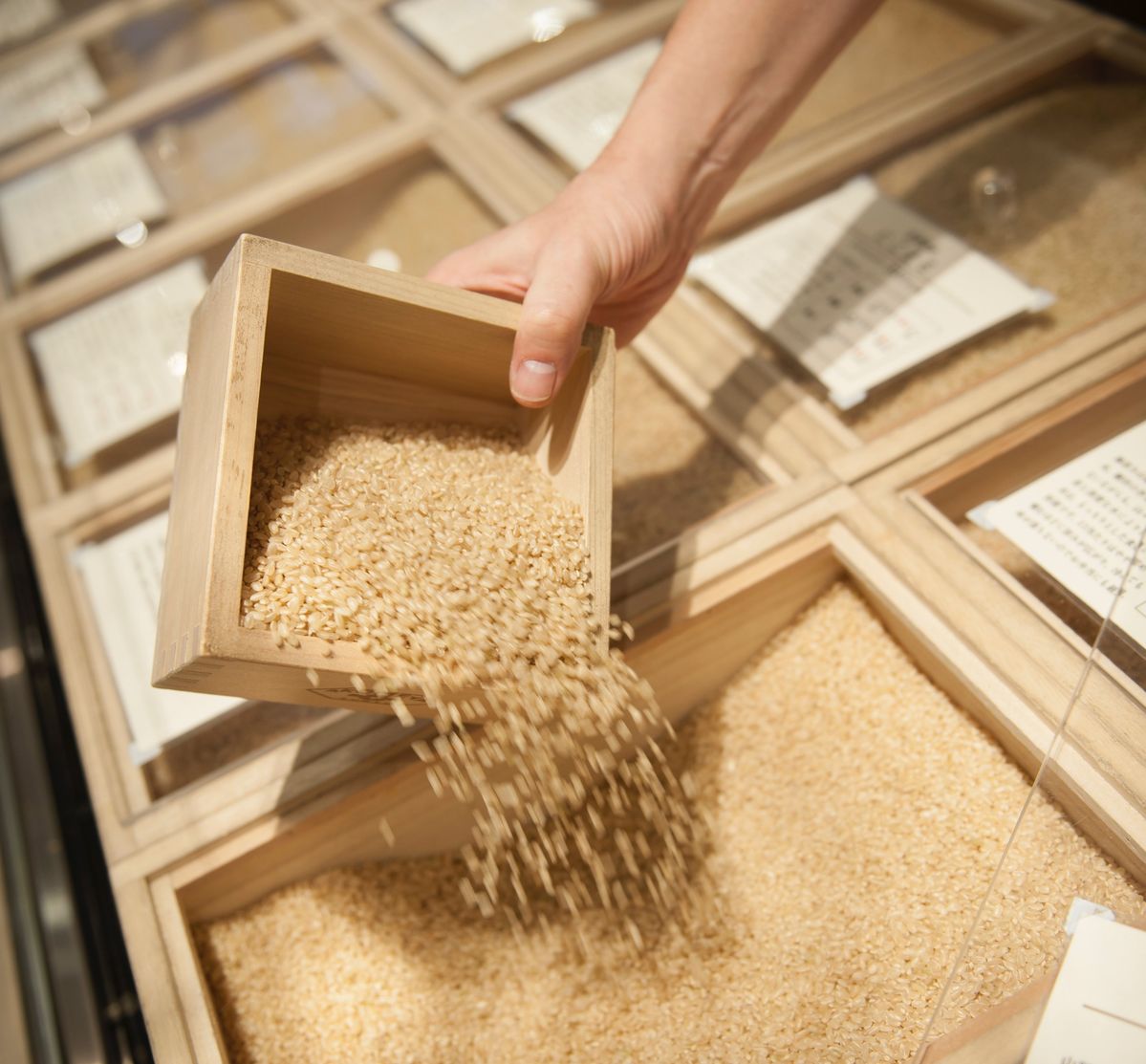 「AKOMEYA TOKYO」の量り売りの米