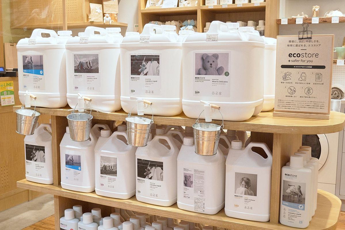 エコストアの洗剤の量り売り