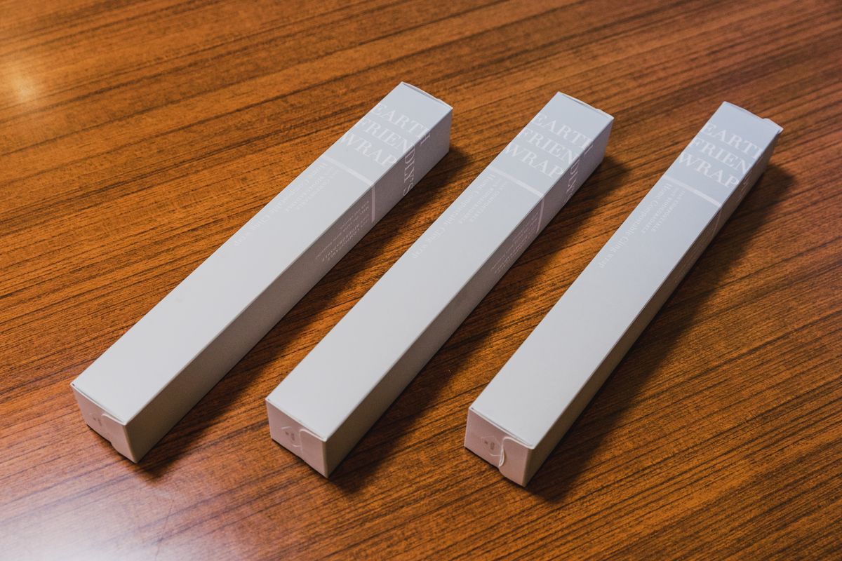 真さかで導入している「生分解性100%のラップ 土に還るラップ」