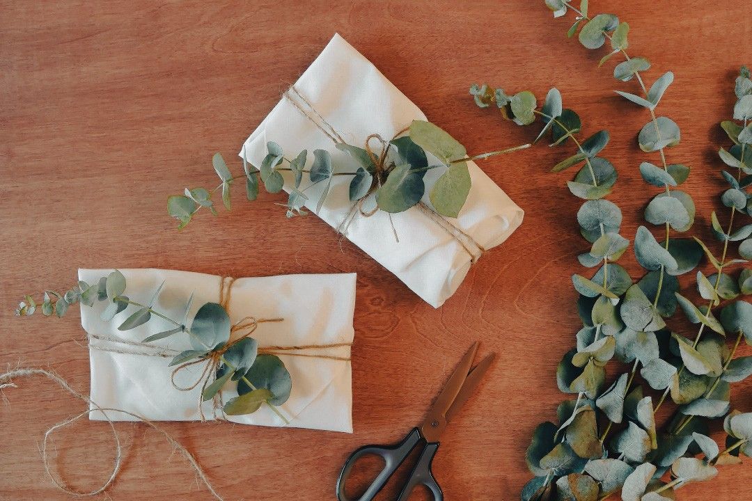 和晒を使ったサステナブル&おしゃれなラッピング方法