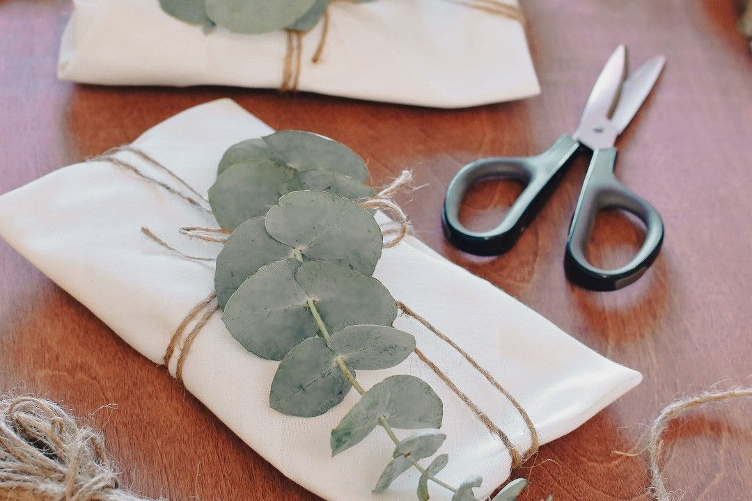 和晒を使ったサステナブル&おしゃれなラッピング