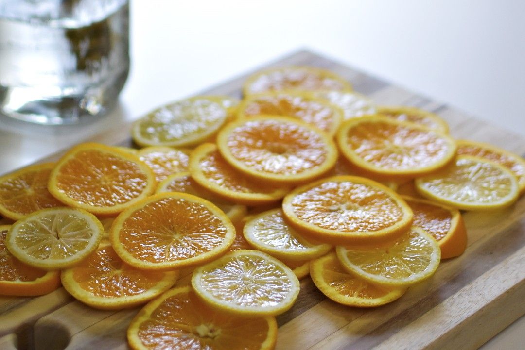 サステナブルなラッピングのアイデア、ドライオレンジ