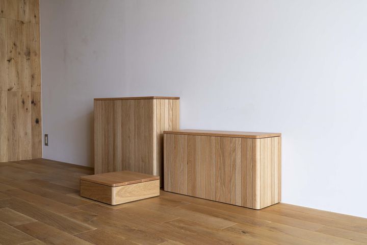 部屋に溶け込むデザインの備蓄品収納ボックス「IF」 災害大国