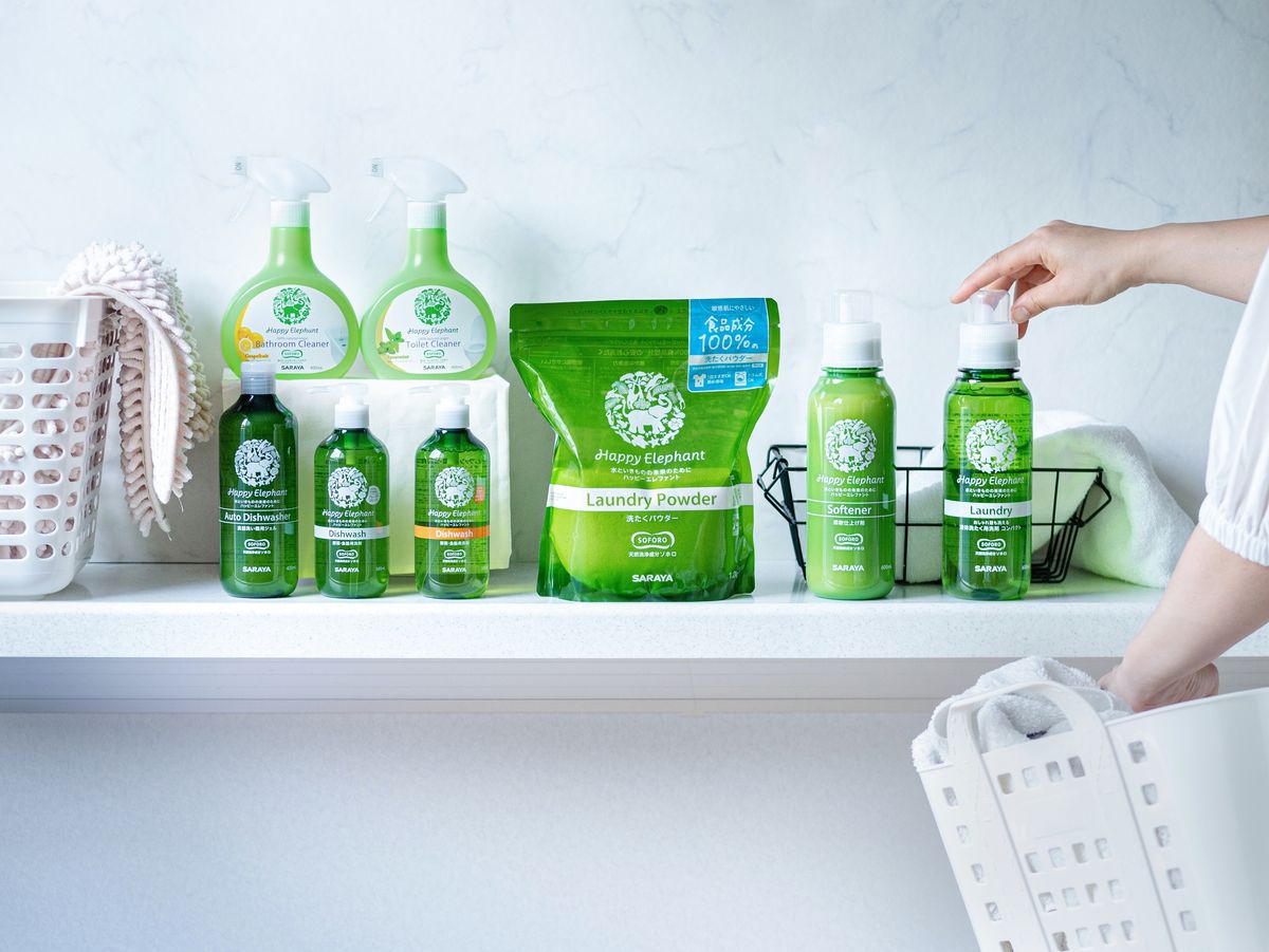 並べられたHappy Elephantの商品