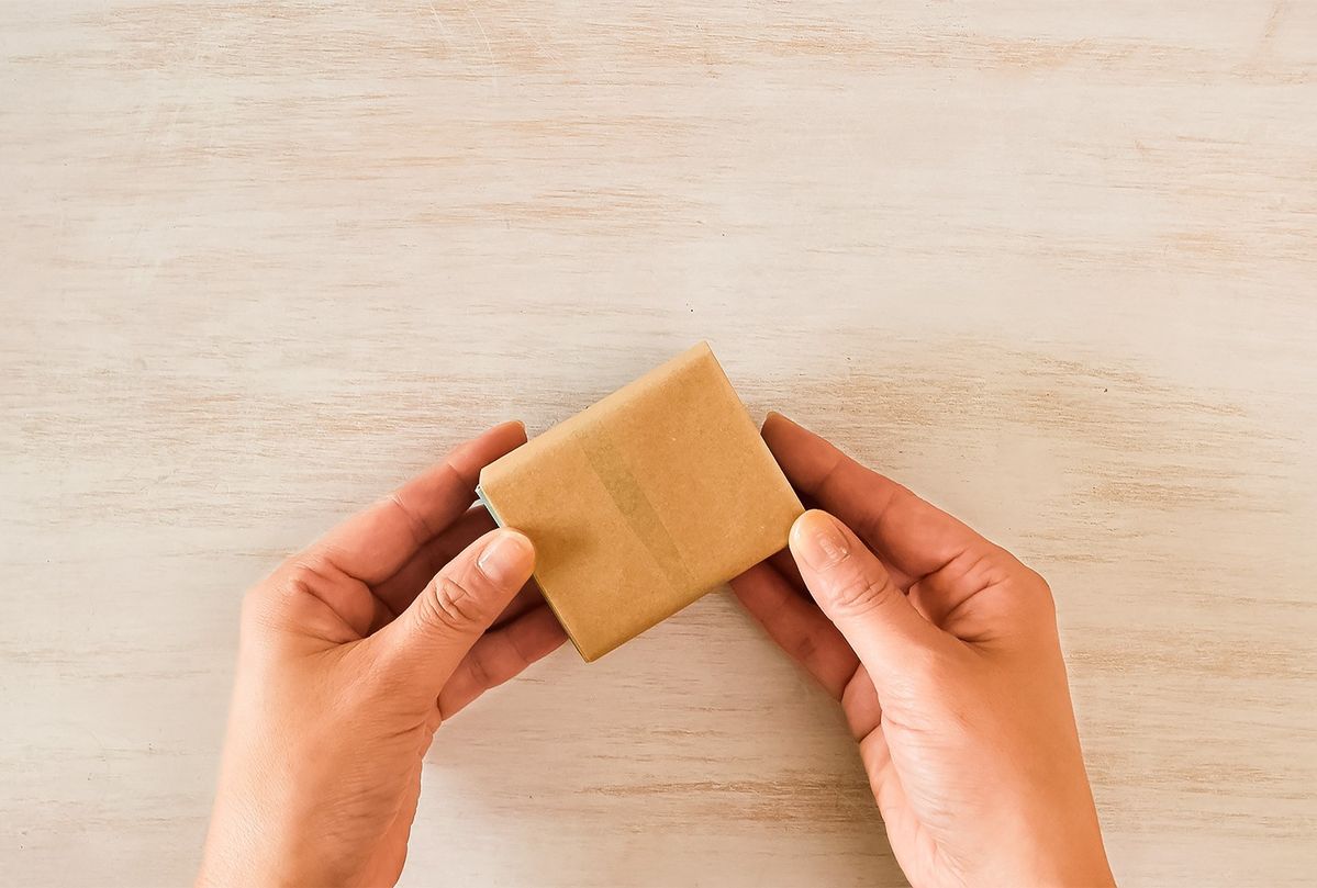 無漂白パーチメントベイキングペーパーでラッピングする手順