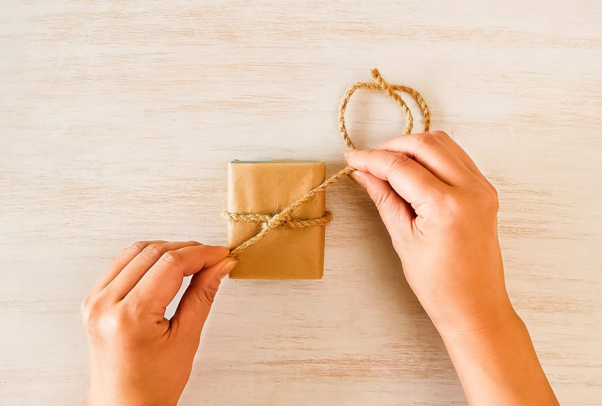 無漂白パーチメントベイキングペーパーでラッピングする手順