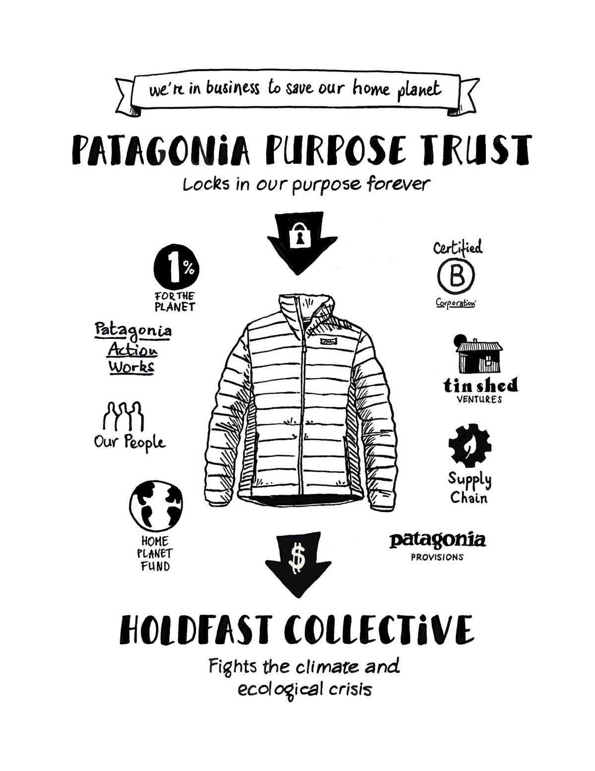 The Patagonia Purpose Trustのイラスト