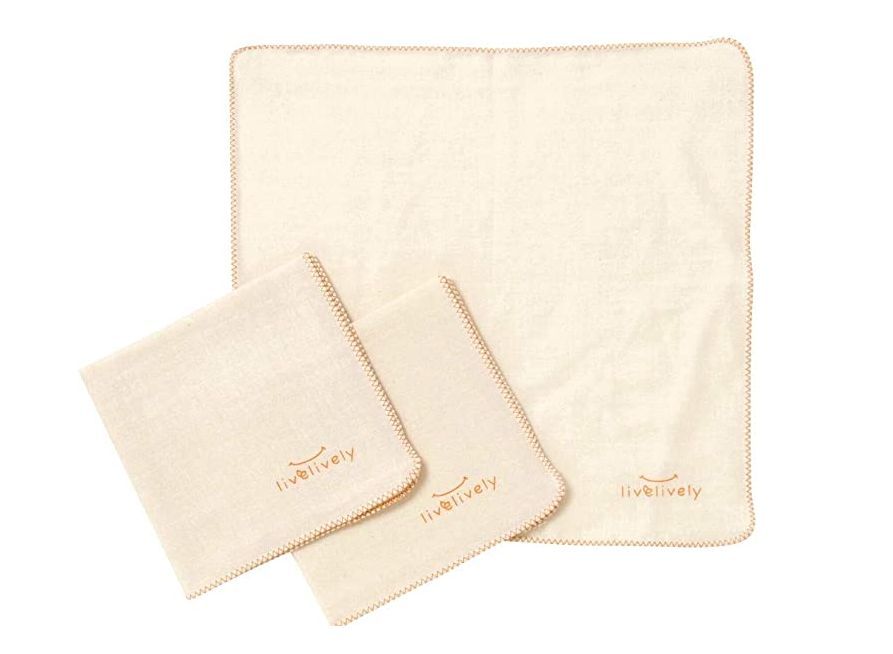 オーガニックコットンのガーゼタオル 、livelively