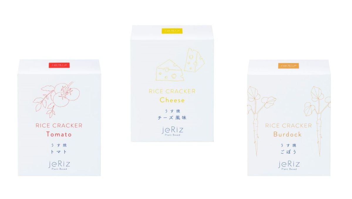 うす焼タイプのライスクラッカーのパッケージ