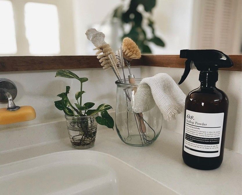 ホタテパウダーのスプレー