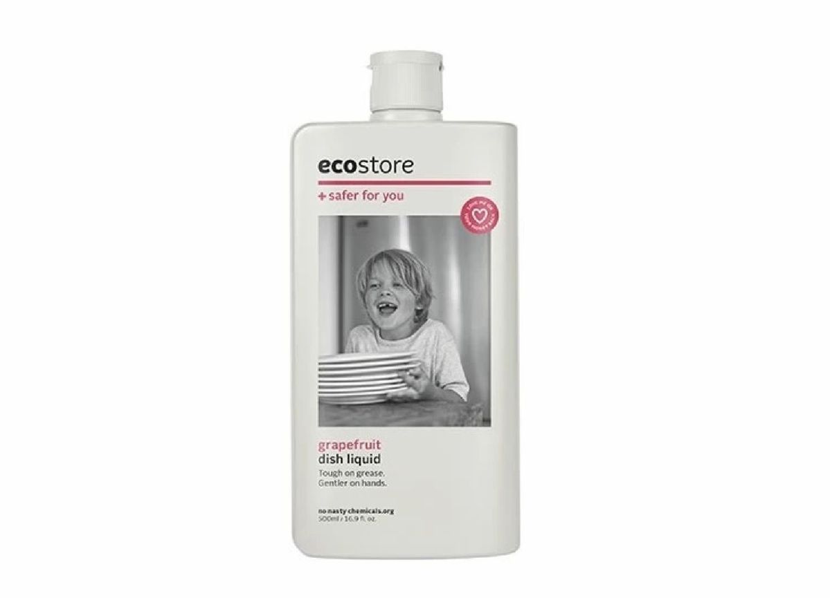 環境にやさしい食器用洗剤のecostore ディッシュウォッシュリキッドのボトル