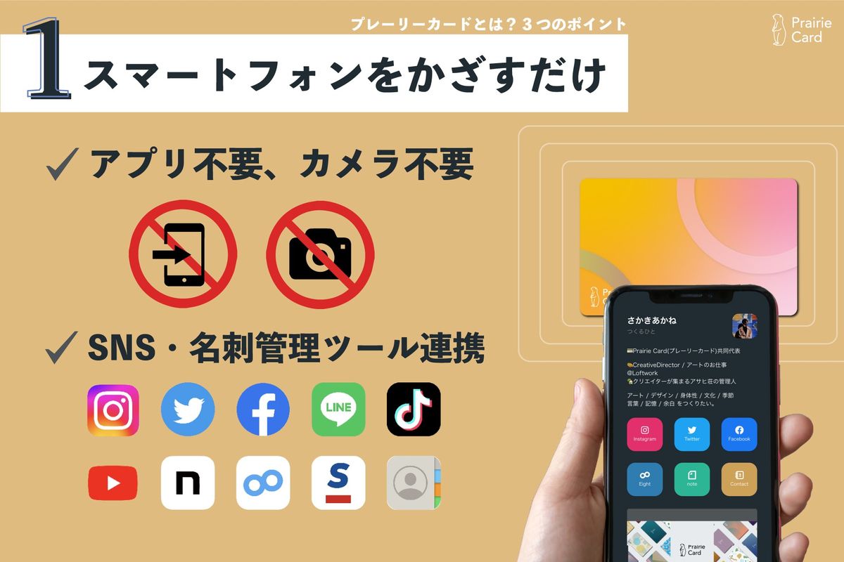 スマホをかざすだけ