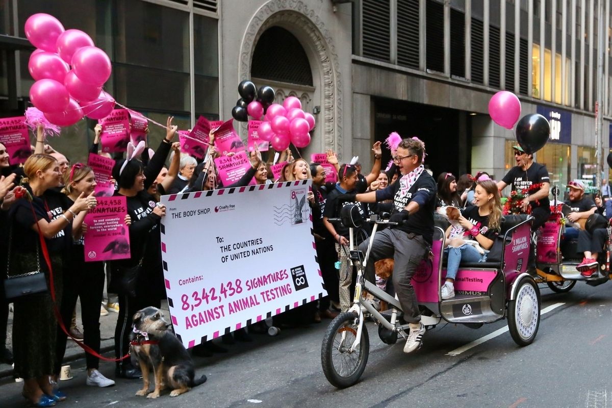 「化粧品の動物実験反対」のキャンペーン