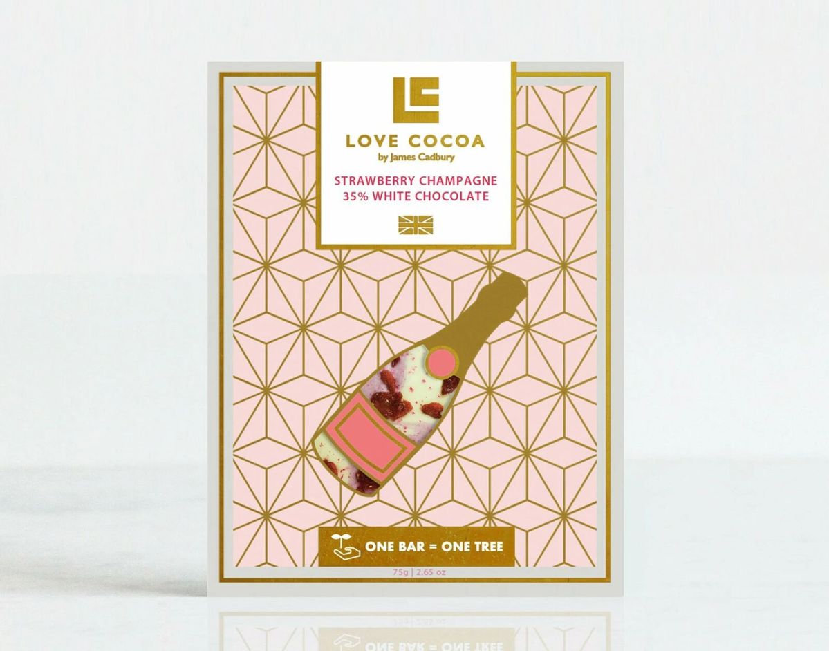 エシカルなチョコ「LOVE COCOA（ラブココア）」ストロベリーシャンパン