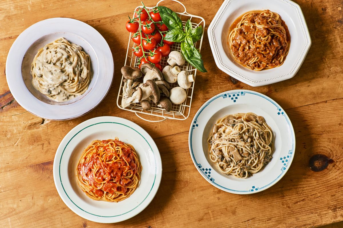 ４種類のZENB パスタソースのパスタ