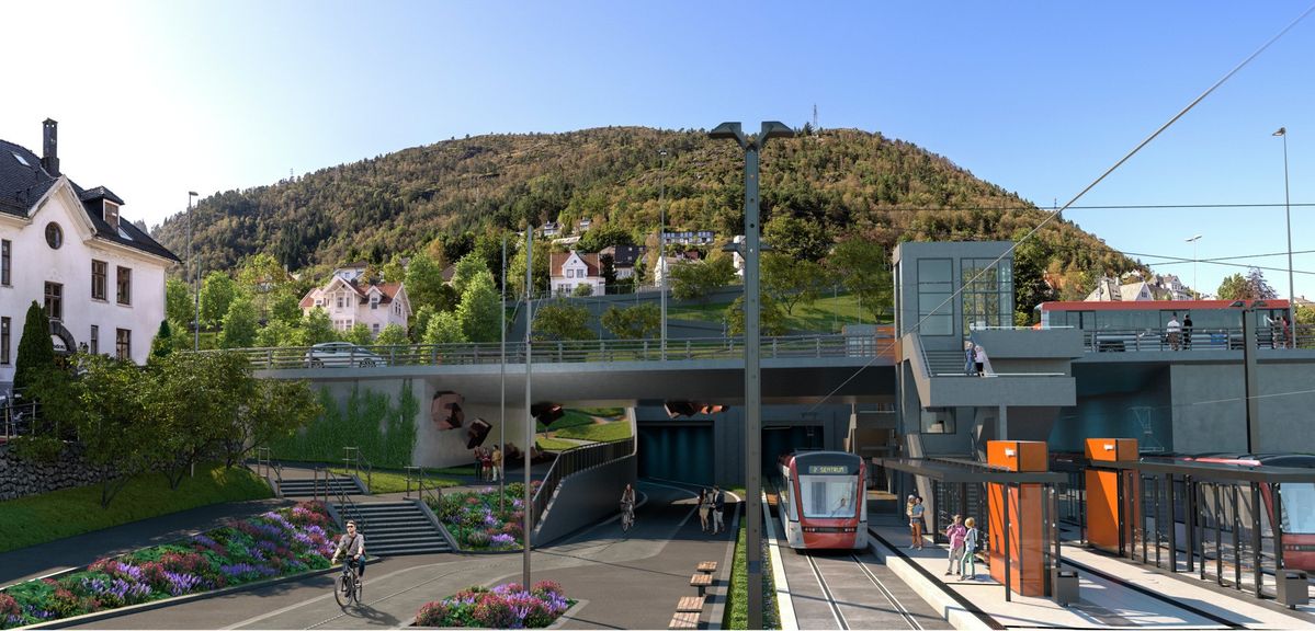 ノルウェーに開通した世界最長のサイクリングトンネルとトラム