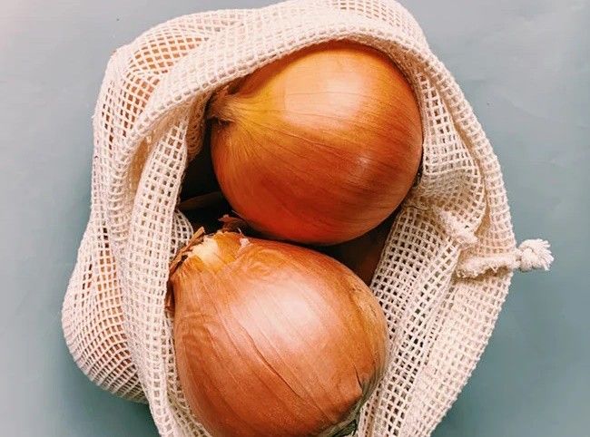 オーガニックコットンのメッシュバッグ