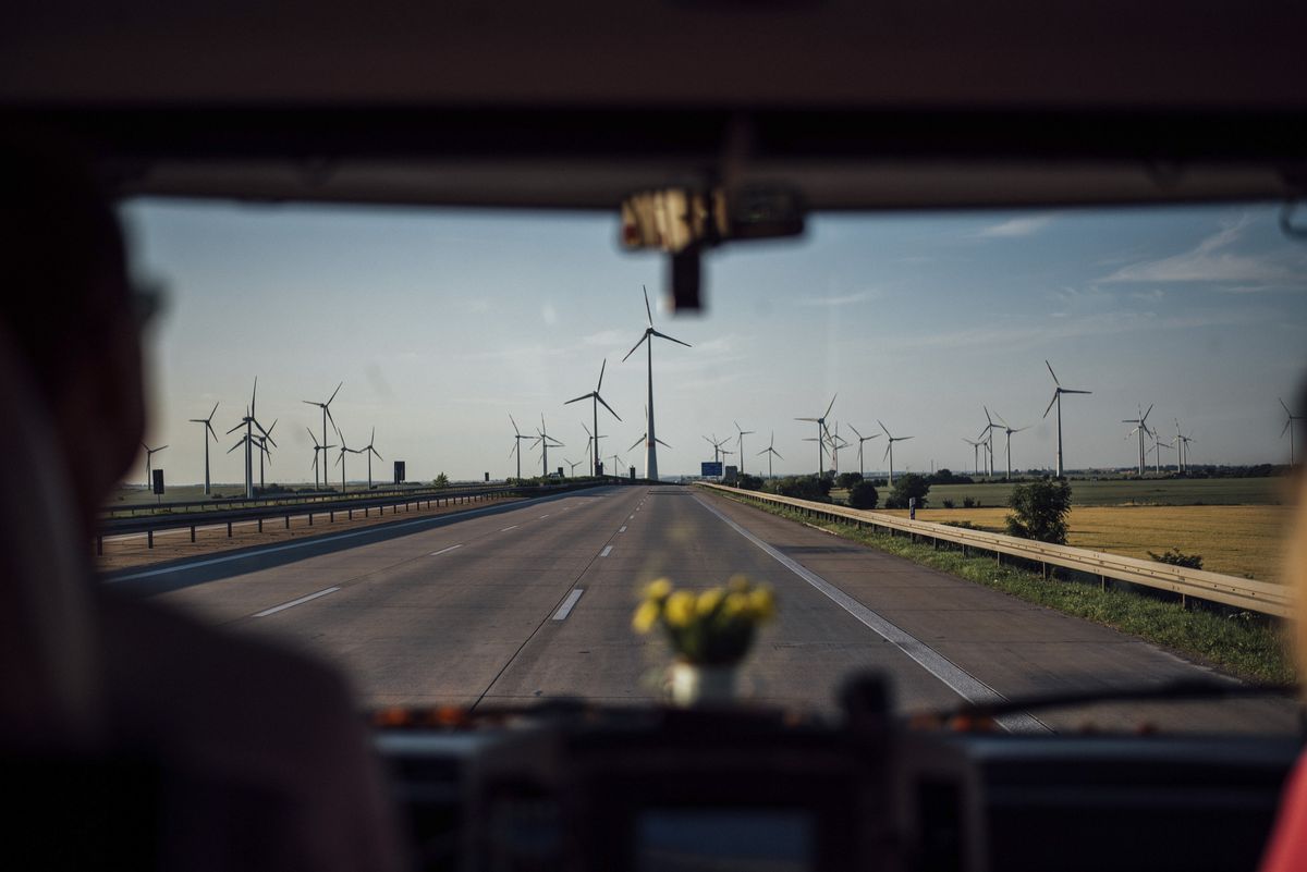 風力発電が見える景色