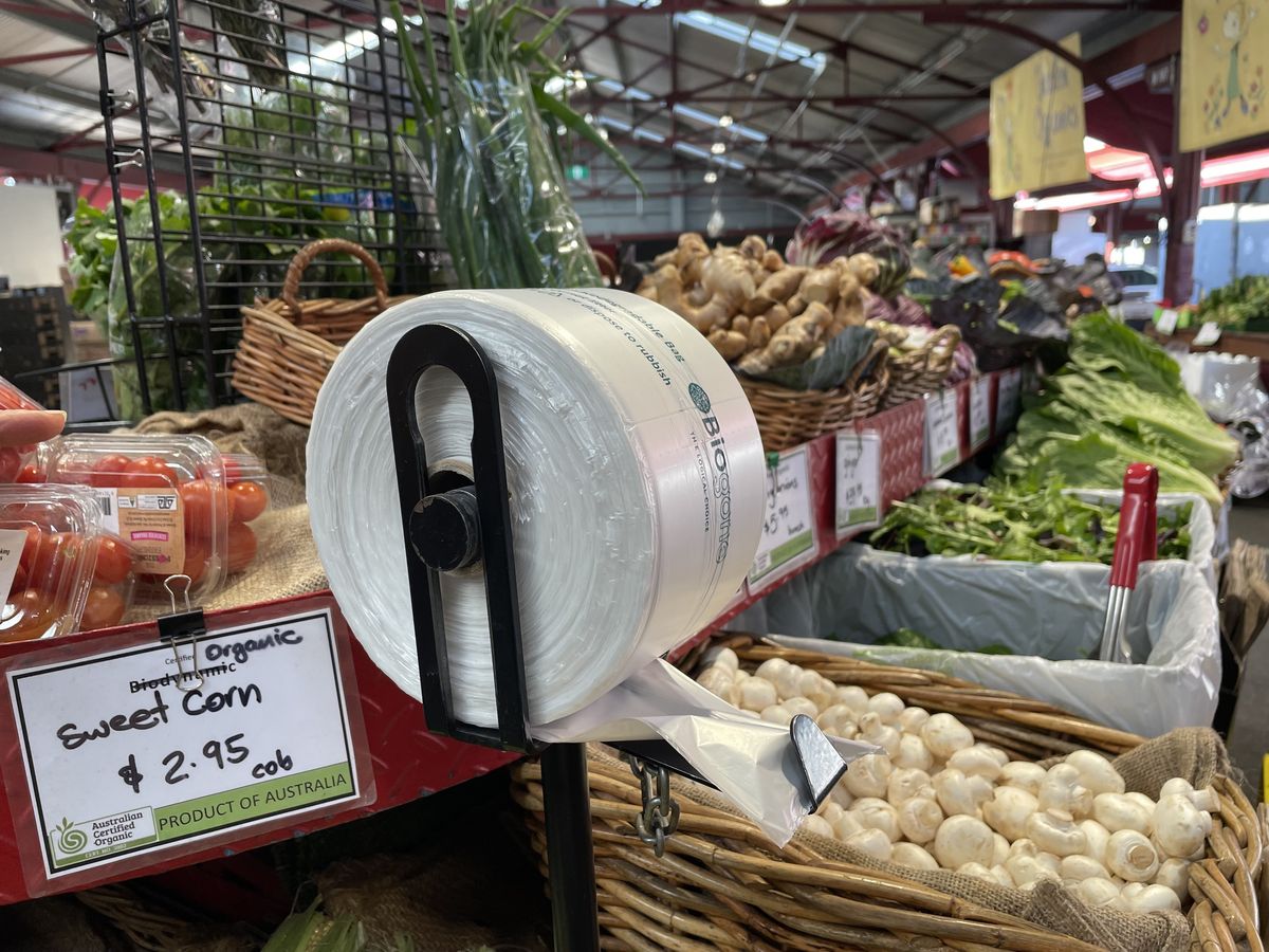 オーストラリア「クイーンズ・ビクトリア・マーケット」で使われているプラントベース由来の袋