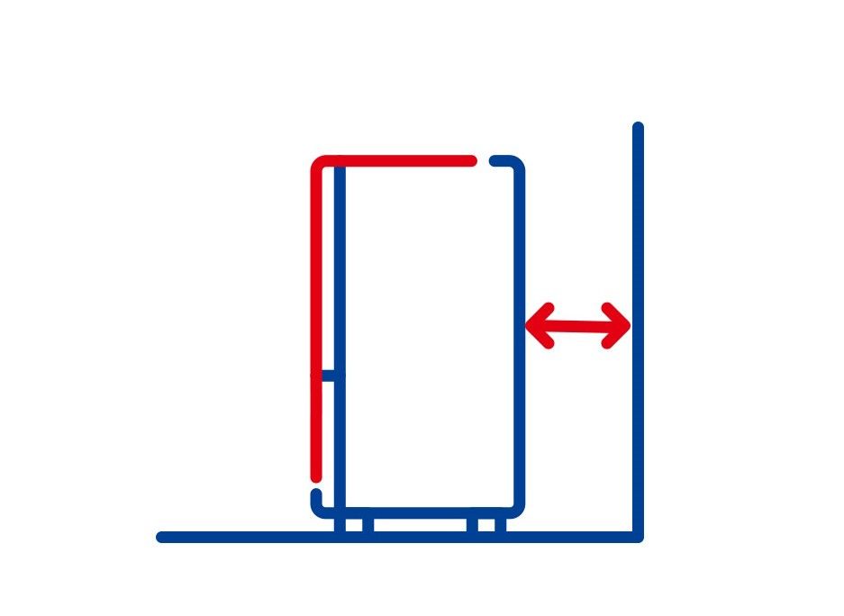 CO２削減に貢献できる「くらしのサス活」冷蔵庫のまわりにスペースをつくる