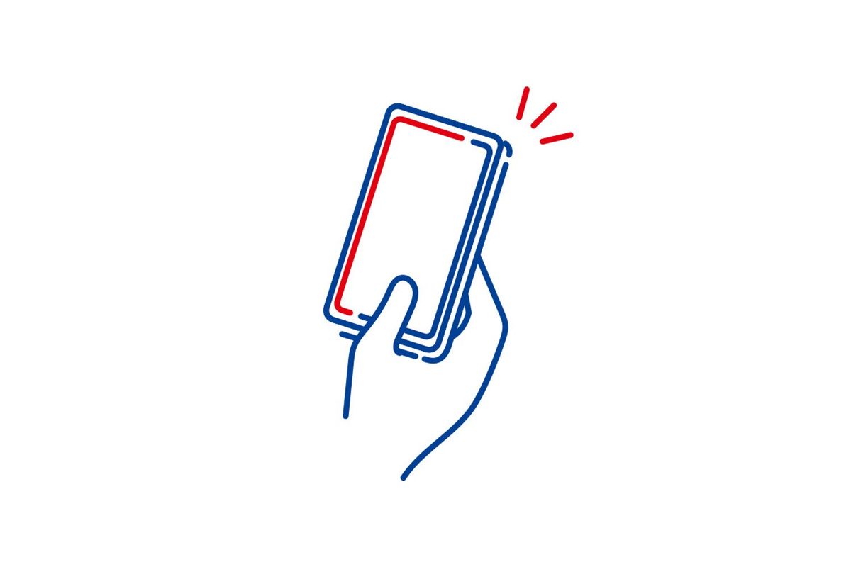 スマホで写真を撮るシーン