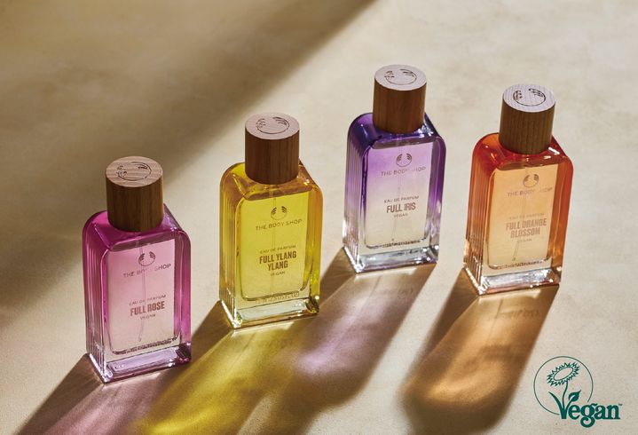 THE BODY SHOP リサイクルガラスのボトルを採用したヴィーガン 