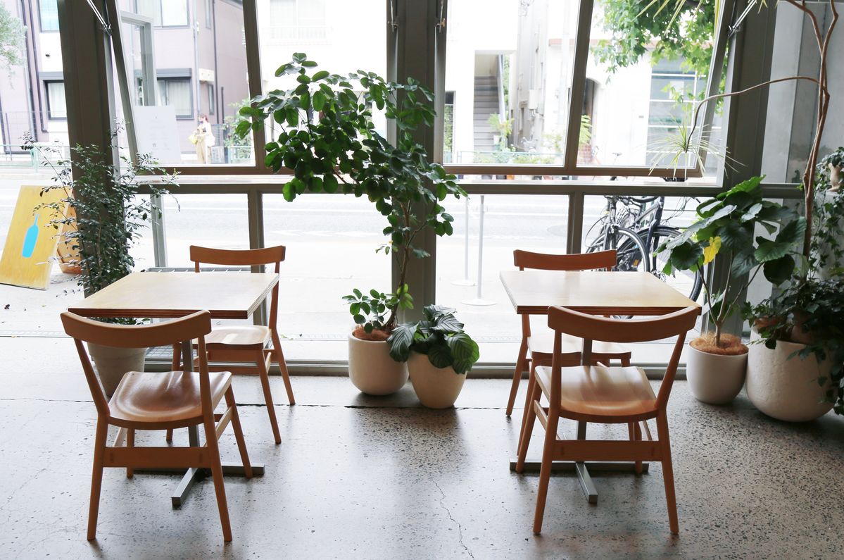 ブルーボトルコーヒー中目黒カフェのカフェスペース