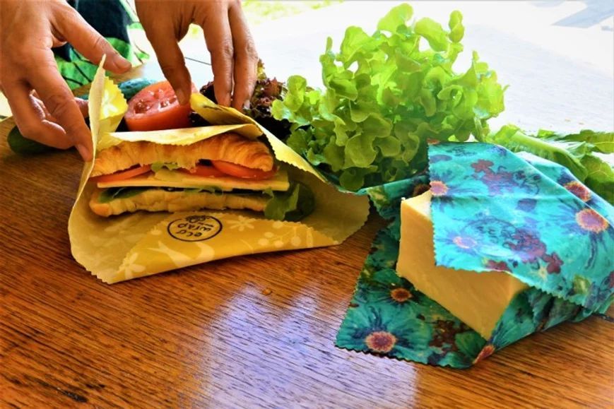 ミツロウラップの使用シーン