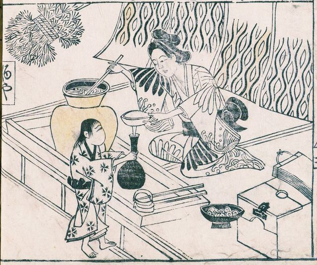 江戸時代の通い徳利の様子