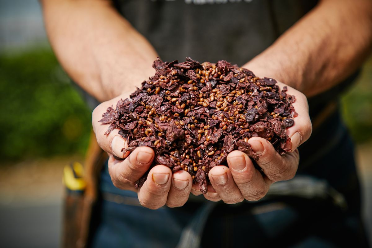 手ですくったポマース