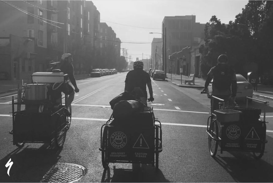 バイシクルコーヒーのデリバリー風景