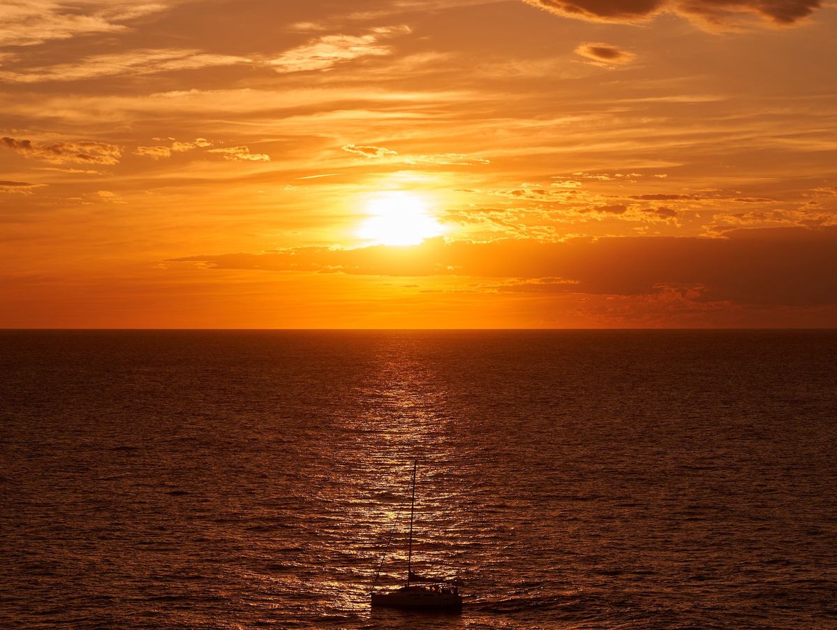 スペイン・イビサ島の夕陽