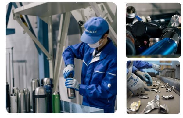 リサイクル業者で回収の様子