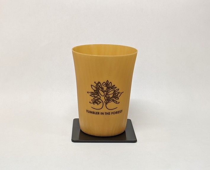 森のタンブラーとコースター