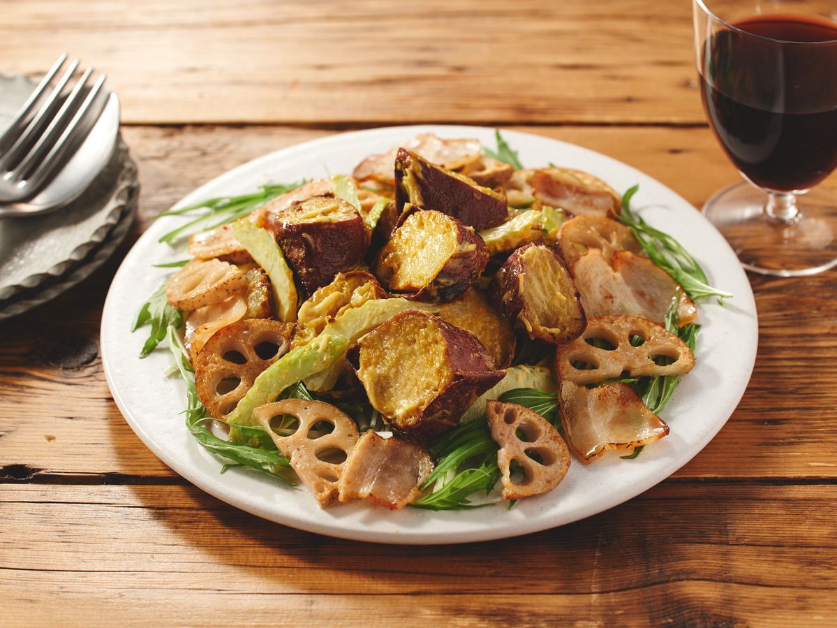 Kit Oisix「パンク焼き芋とれんこんのグリルサラダ」